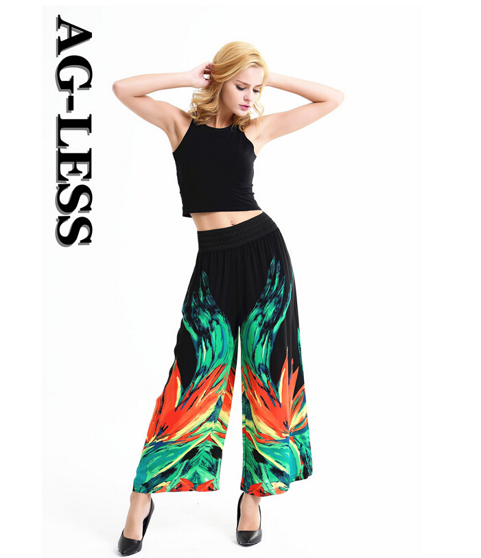 Printed-cotton-national-wind-wide-legged-pants-wholesale