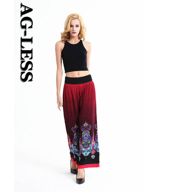 Printed-cotton-national-wind-wide-legged-pants-wholesale