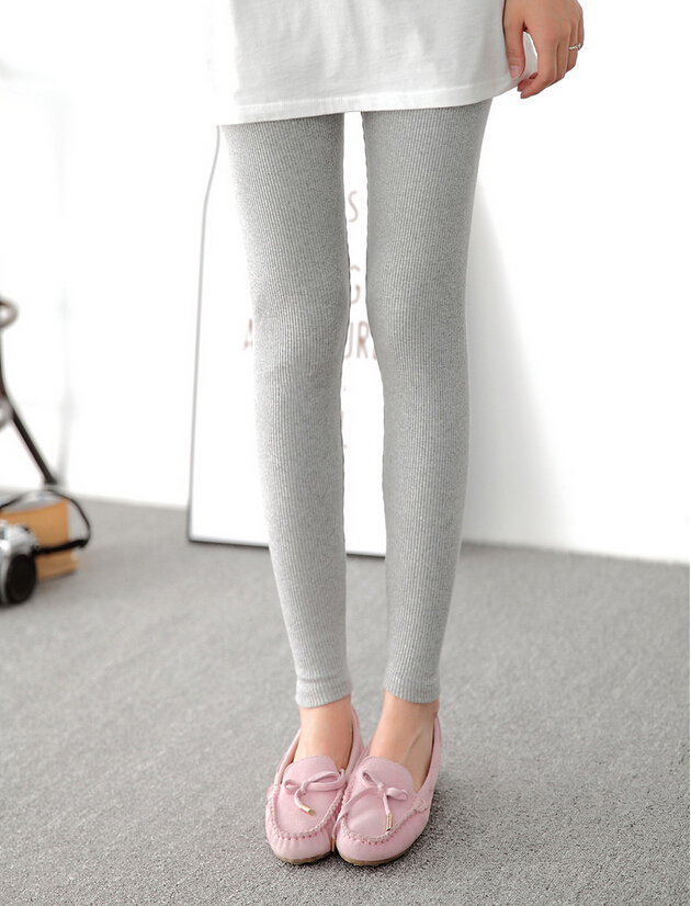 Pure-cotton-thread-vertical-stripes-outside-wear-female-leggings-wholesale