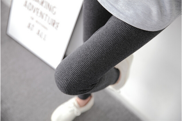 Pure-cotton-thread-vertical-stripes-outside-wear-female-leggings-wholesale