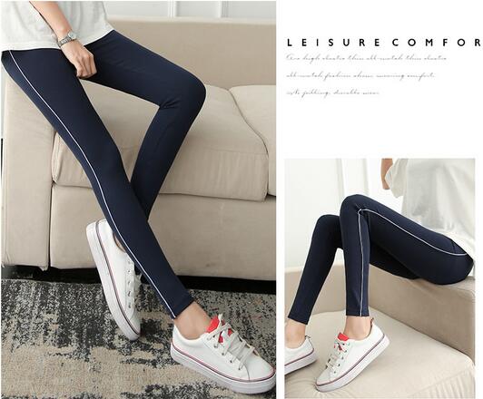 Side-stripe-female-cotton-leggings-wholesale