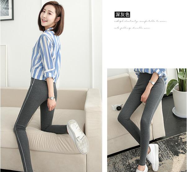 Side-stripe-female-cotton-leggings-wholesale