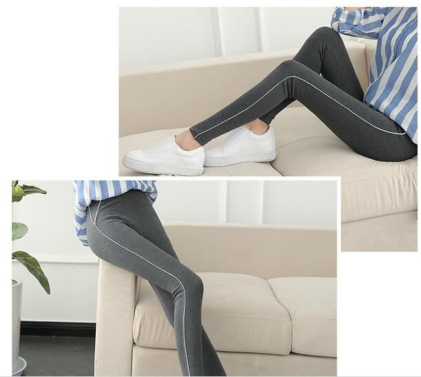 Side-stripe-female-cotton-leggings-wholesale