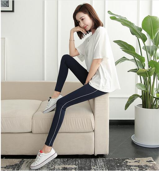 Side-stripe-female-cotton-leggings-wholesale