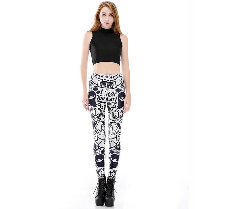 Skull-printed-boat-anchor-leggings