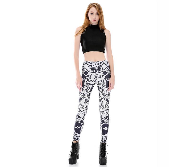 Skull-printed-boat-anchor-leggings