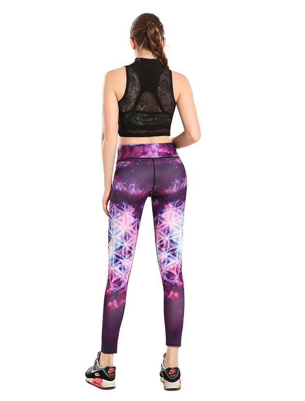 Star-printing-thin-buttock-movement-nine-points-yoga-pants-wholesale