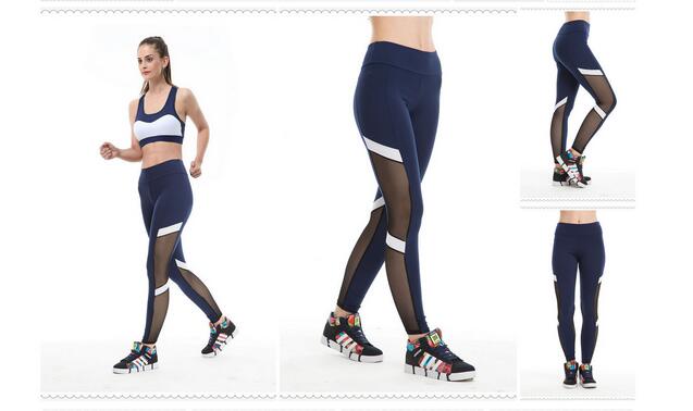 Striped-patchwork-gauze-yoga-leggings-wholesale