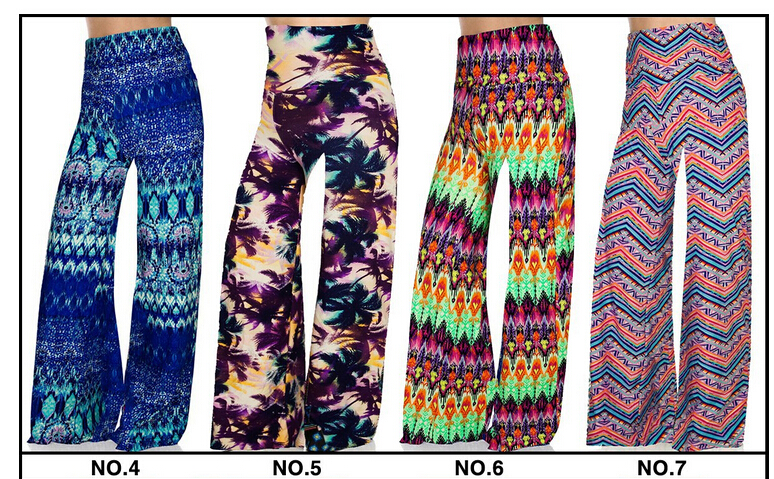 Summer-female-printing-nine-minutes-Straight-leg-pants-wholesale