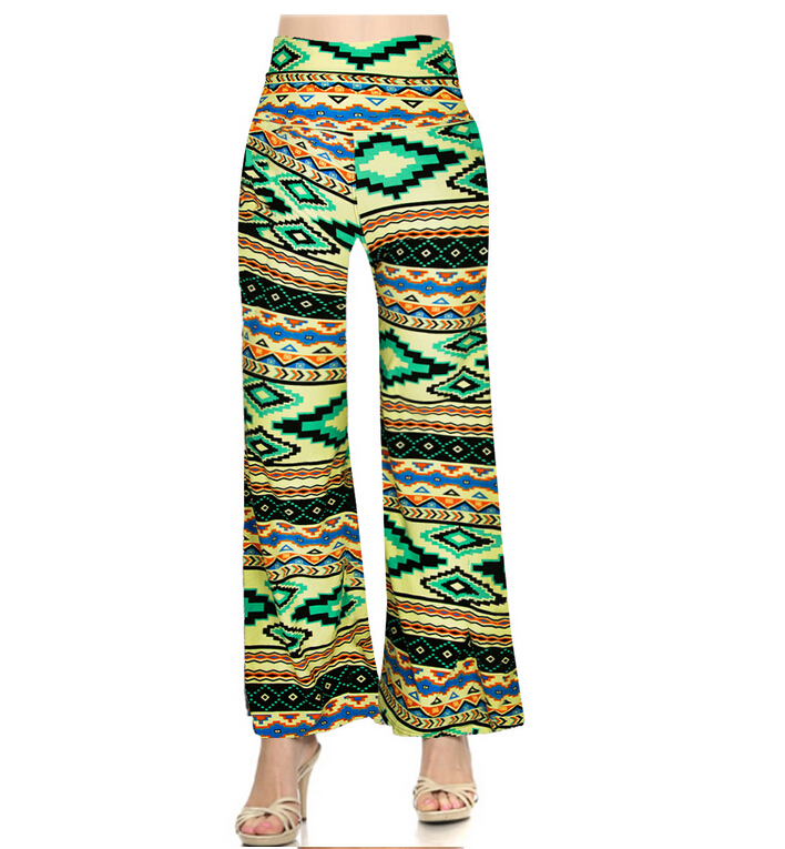 Summer-female-printing-nine-minutes-Straight-leg-pants-wholesale