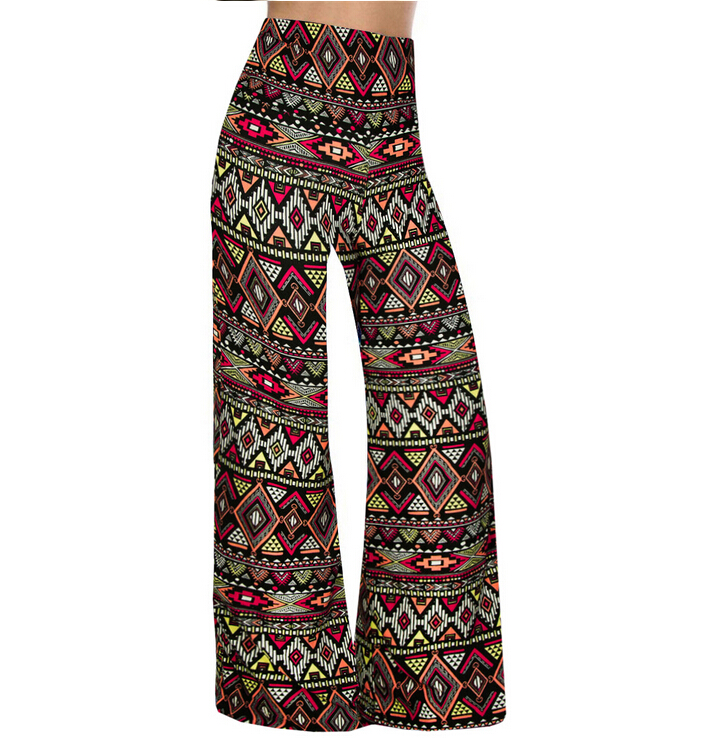 Summer-female-printing-nine-minutes-Straight-leg-pants-wholesale