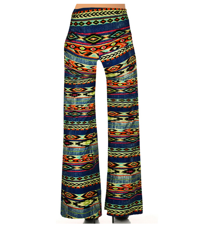 Summer-female-printing-nine-minutes-Straight-leg-pants-wholesale