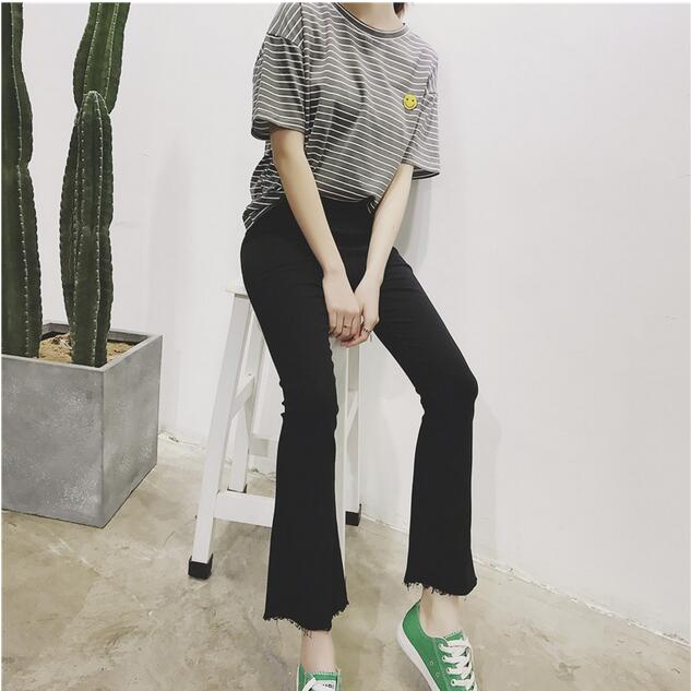 Wide-legged-slacks-female-micro-flared-trousers-wholesale