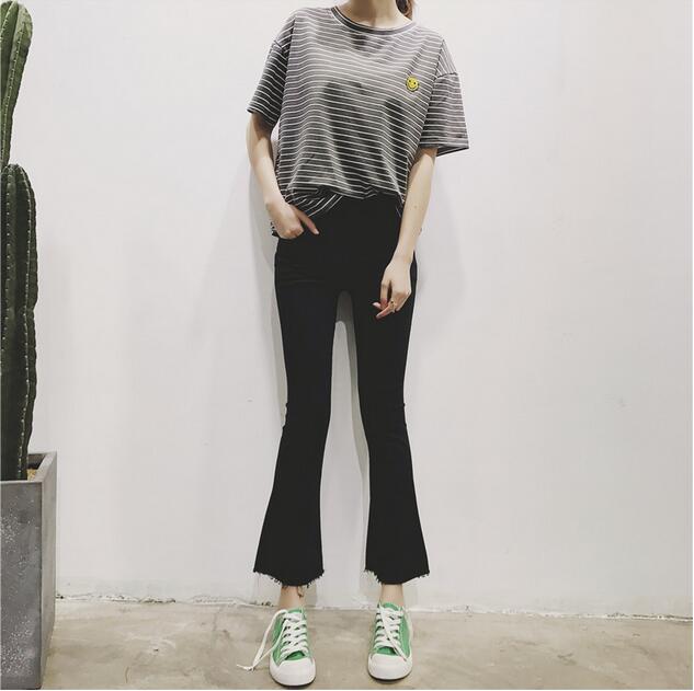 Wide-legged-slacks-female-micro-flared-trousers-wholesale