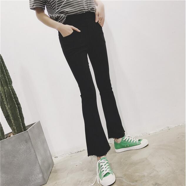 Wide-legged-slacks-female-micro-flared-trousers-wholesale