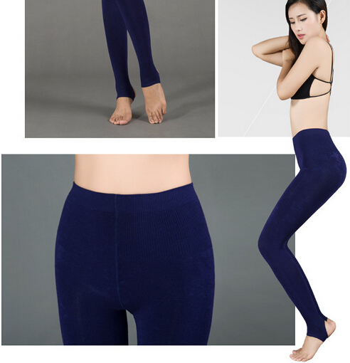 Woman-seven-colored-cotton-seamless-warm-trample-feetpants-wholesale