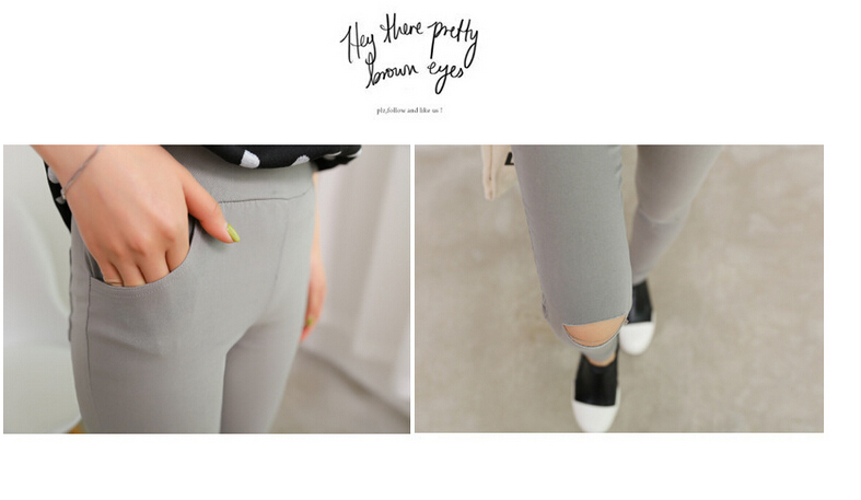Woven-knee-2-hole-in-nine-points-pencil-pants-wholesale