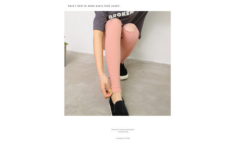 Woven-knee-2-hole-in-nine-points-pencil-pants-wholesale