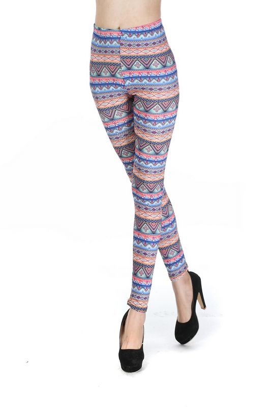 Brushed-lines-Graffiti-embellished-leggings-wholesale