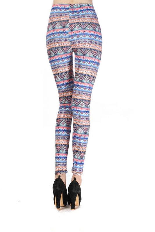 Brushed-lines-Graffiti-embellished-leggings-wholesale