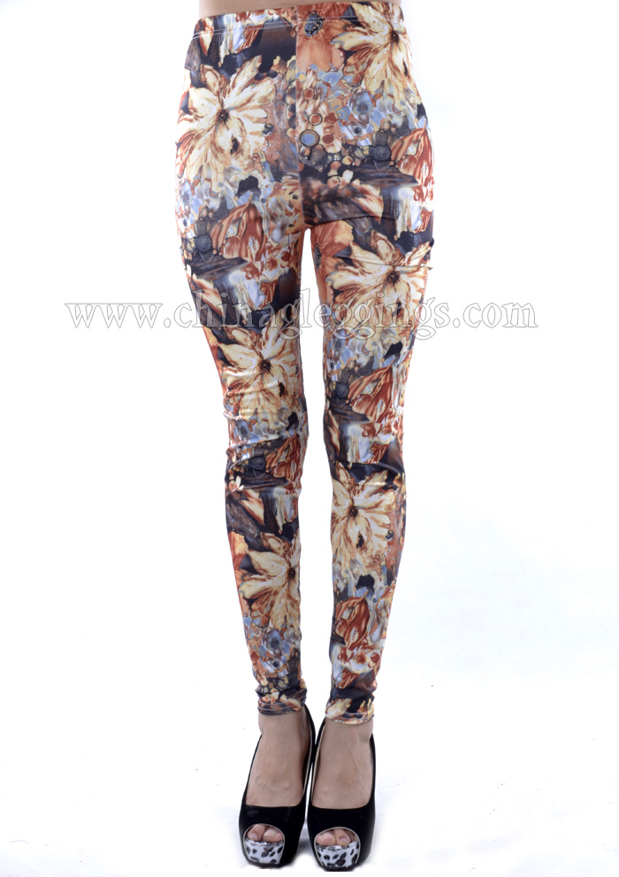 Lady-Pants-ink-color-flowers-Leggings
