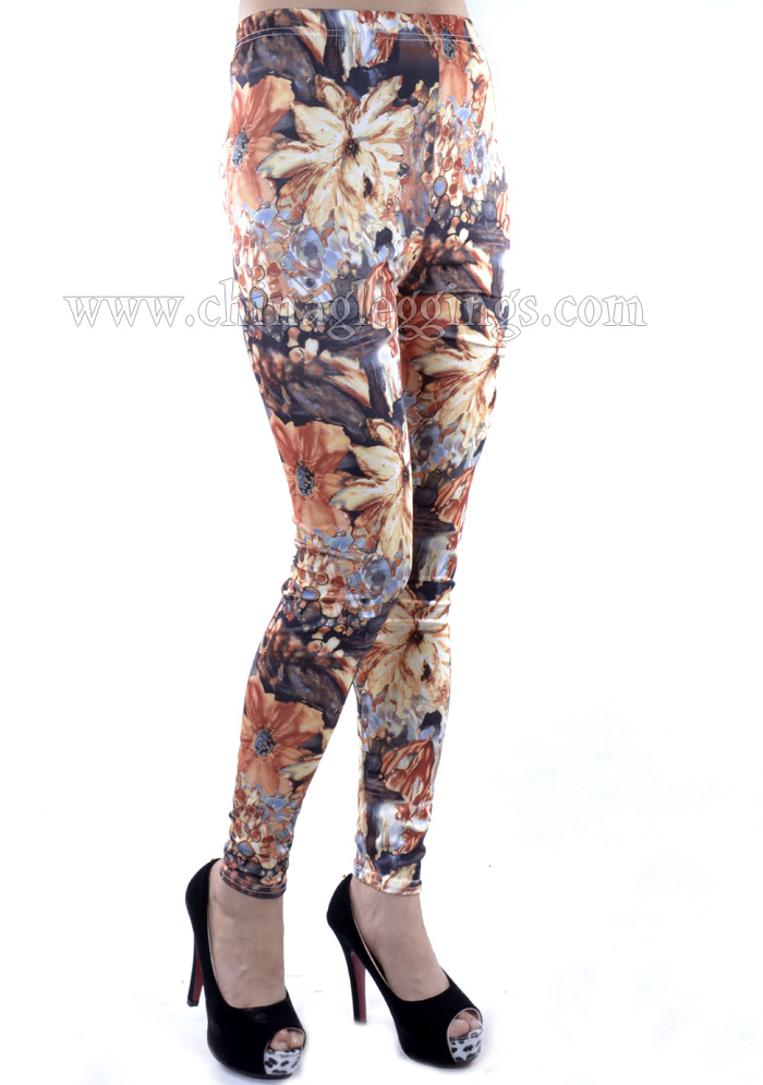 Lady-Pants-ink-color-flowers-Leggings