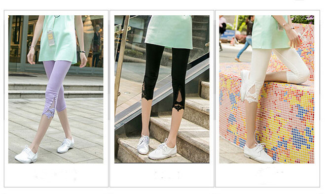 Modal-lace-high-waisted-summer-seven-female-leggings-wholesale