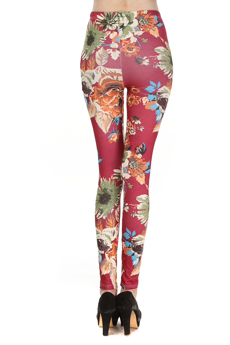 Red-rose-print-good-quality-leggings-wholesale