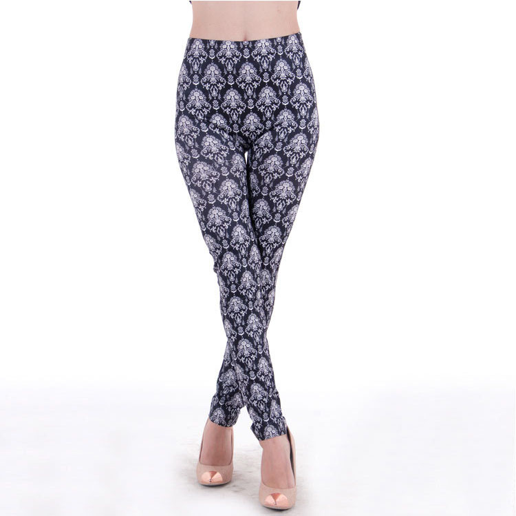 Women-patterned-stretch-leggings
